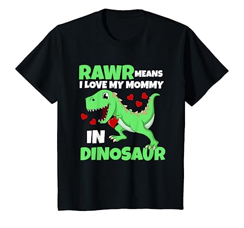 Kids I Love My Mommy Rawr Dinosaur Mom Mother's Day Toddler Boy T-Shirt