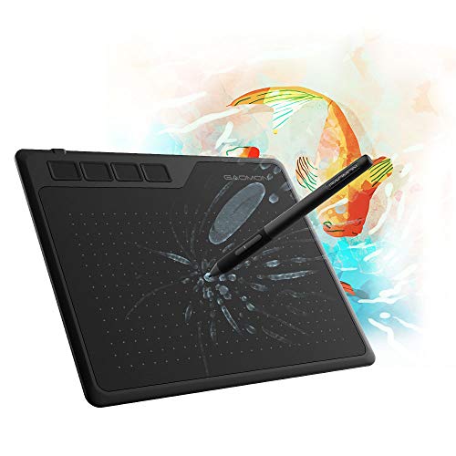 GAOMON S620 Drawing Tablet 6.5 x 4 Inch Graphics Tablet with 8192 Passive Pen 4 Customizable ExpressKeys for Digital Drawing & OSU & Online Teaching-for Mac Windows Android OS