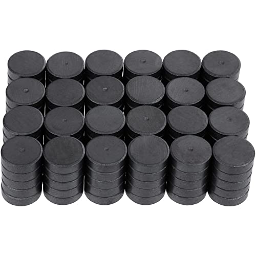 Anpro 120 Pcs Ceramic Industrial Magnets Hobby Craft Magnets-11/16 Inch (18mm) Round Magnet Disc for Refrigerator Button DIY Cup Magnet Craft Hobbies, Science Projects & School Crafts