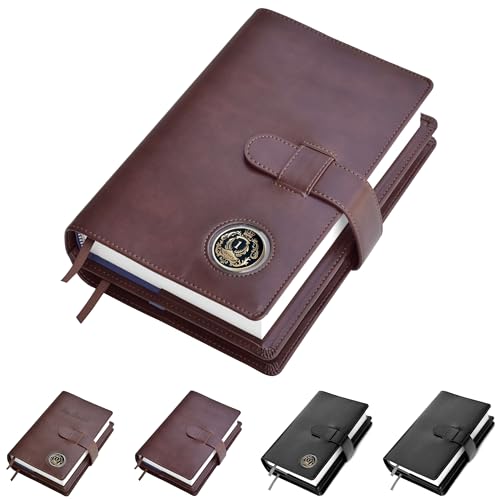 Double AA Big Book Cover & 12 Steps & 12 Traditions | Medallion Holder | by Galileo | Perfect Gift | Alcoholics Anonymous (Plain/Coin Pocket/Brown)