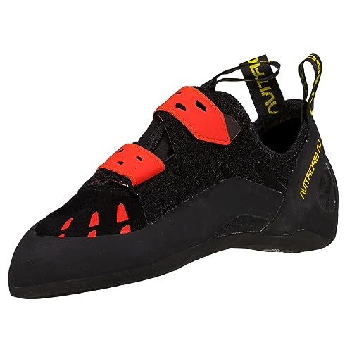 La Sportiva Mens Tarantula Rock Climbing Shoes, Black/Poppy, 10