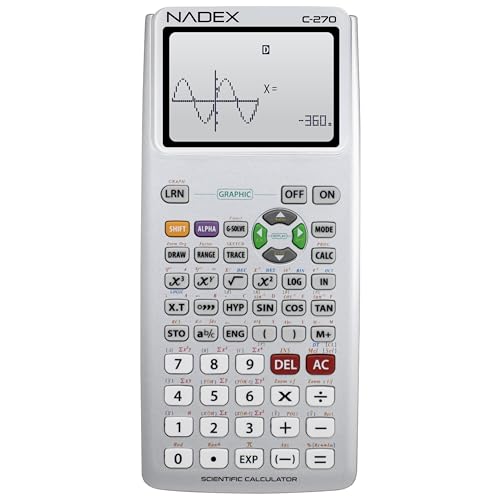Scientific Calculator with Graph Functions for College and High School Students, Engineering, Advanced Mathematics, Calculus, Algebra, Geometery, Trigonometry, Statistics, Physics, Chemistry - Silver