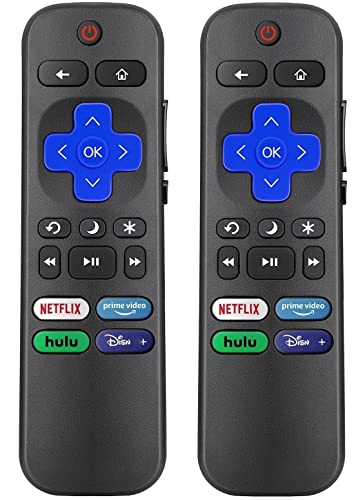 Rupmmehon (Pack of 2) Replacement Remote Control Universal for Roku TV/for Hisense/Element/TCL/Sharp/Onn/Philips/Hitachi/JVC Roku Series Smart TVs