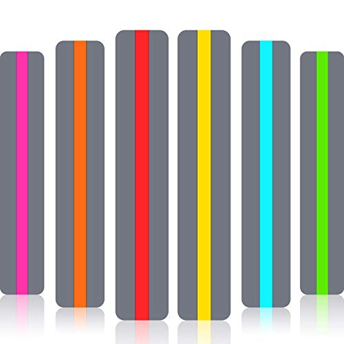 Guided Reading Strips Highlight Strips Colored Overlay Highlight Bookmarks Help with Dyslexia for Crystal Children and Teacher Supply Assistant (6 Pieces)