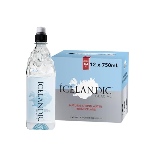 Icelandic Glacial Natural Spring Alkaline Water, 25.3 Fl Oz (Pack of 12)