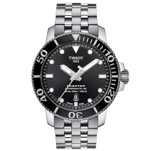 Tissot mens Seastar 660/1000 Stainless Steel Casual Watch Grey T1204071105100