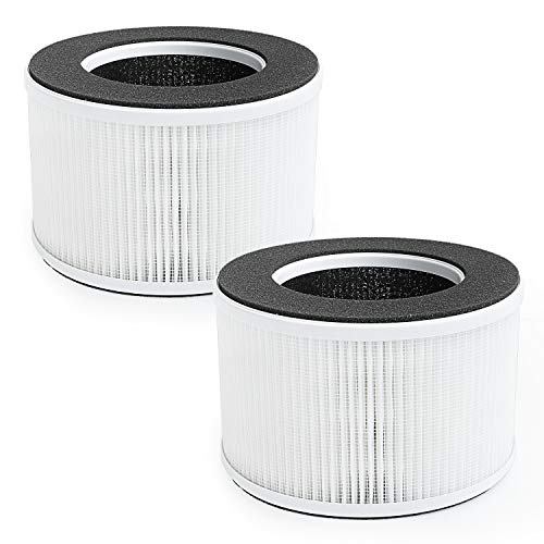 Flintar True HEPA Replacement Filter, Compatible with hOmeLabs Home 4-in-1 Compact HEPA Air Purifier HME020020N Only, AKJ050GE, 2-Pack