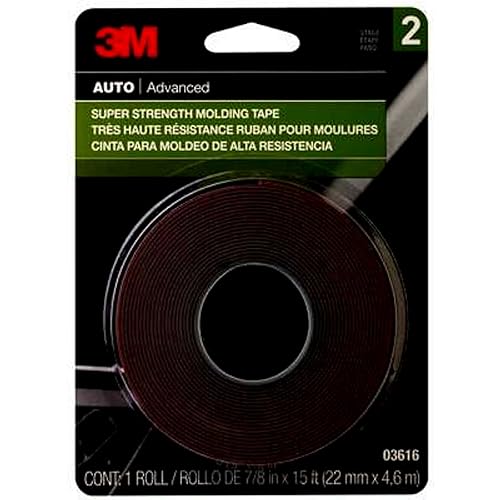 3M Super-Strength Molding Tape, 03616, 7/8 in x 15 ft, 1 Roll