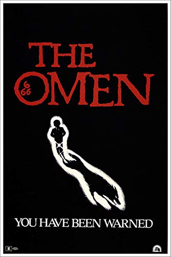 Vintage Gregory Peck Horror Movie Poster The Omen CANVAS Print