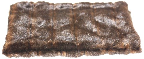 The Dog Squad All Plush Kennel Pet Bed Cover, Brown Ocelot