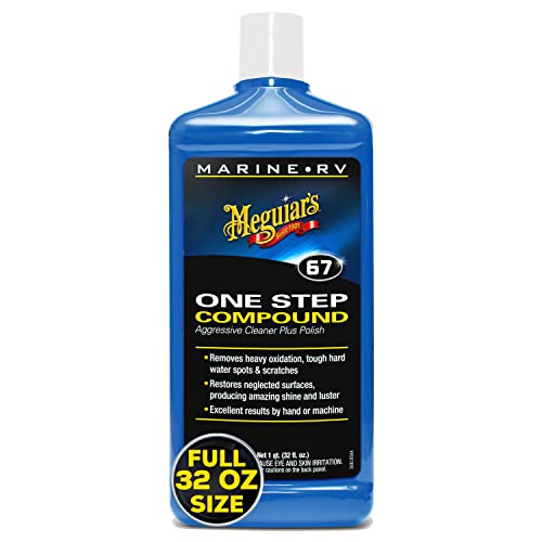 Meguiar's M6732 Marine/RV One Step Compound - Marine and RV Restorer That Removes Heavy Oxidation and Scratches While Restoring Gloss - 32 Oz