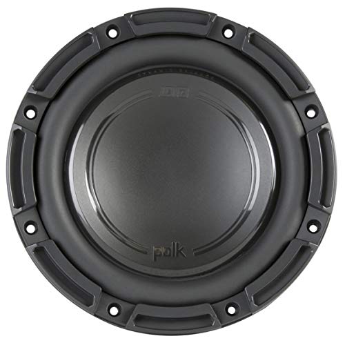 Polk Audio DB842 DVC - DB+ Series 8' Shallow Subwoofer for Marine/Car Sound System, 30Hz-200Hz Frequency Response, Dual 4-Ohm Voice Coils & Polypropylene Woofer Cone
