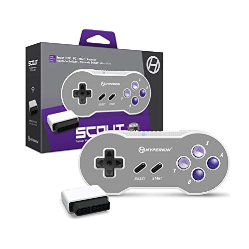 Hyperkin 'Scout' Premium BT Controller for Super NES/PC/Mac/Android (Includes Wireless Adapter)
