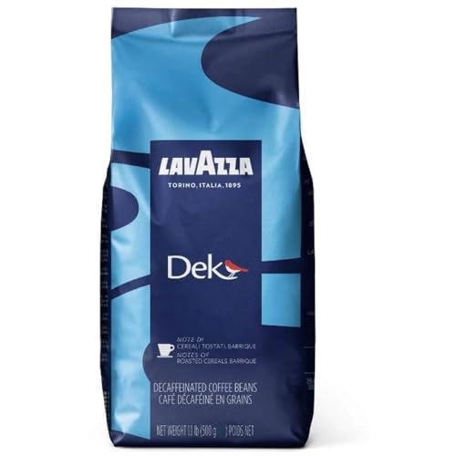 Lavazza Decaf Dark Espresso Roast Whole Bean Coffee, 1.1-lb Bag - Authentic Italian Blend, Creamy with Smooth Flavor