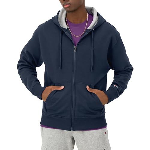 Champion Men's Zip-Up Hoodie, Powerblend, Zip-Up Hoodie Sweatshirt for Men (Reg. or Big & Tall)