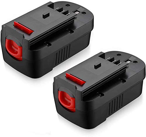 Powerextra 2 Pack 4.0Ah 18Volt HPB18 Replacement Battery Compatible with Black and Decker HPB18 HPB18-OPE 244760-00 A1718 FS18FL FSB18 Firestorm Black & Decker 18 Volt Battery
