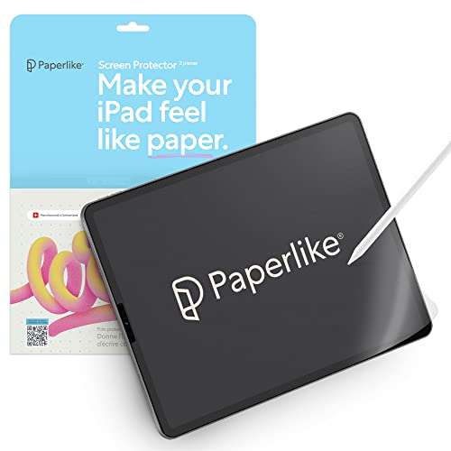 Paperlike 2.1 (2 Pieces) for iPad Pro 12.9' (2020/21/22) - Transparent Screen Protector for Notetaking and Drawing like on Paper