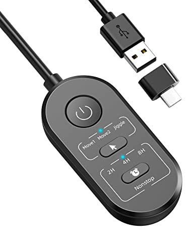 STARSIKI 3-Button USB Mouse Jiggler with Timer, Undetectable Mouse Mover, and 3 Cursor Movement Speed Settings