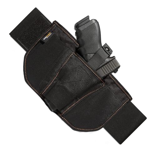 VNSH Belly Band Holster - Concealed Carry Gun Holster with Double Mag Pouch for Men & Women