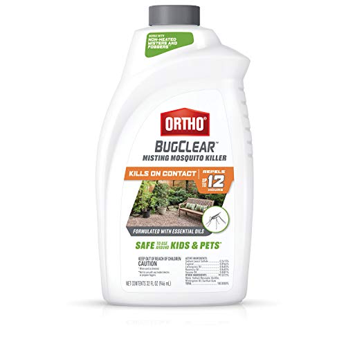 Ortho BugClear Misting Mosquito Killer - Outdoor Misting/Fogging Ready-to-Use Solution, Kills on Contact, Repels Mosquitoes, 32 oz.