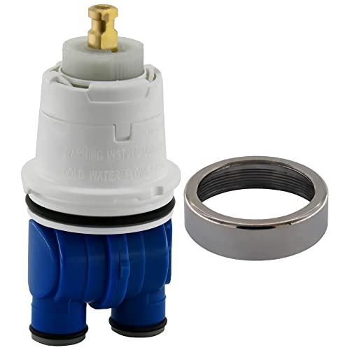 RP19804 Shower Cartridge Replacement for Delta 1300/1400 Series, Compatible with Delta Monitor Rough-in Valve and Single-Hanlde Trim Kit, Include RP22734 Bonnet Nut Replacement