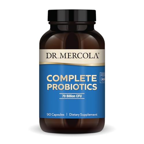 Dr. Mercola Complete Probiotics 70 Billion CFU, 90 Servings (90 Capsules), Dietary Supplement, Supports Digestive Health, Non GMO, NSF Certified