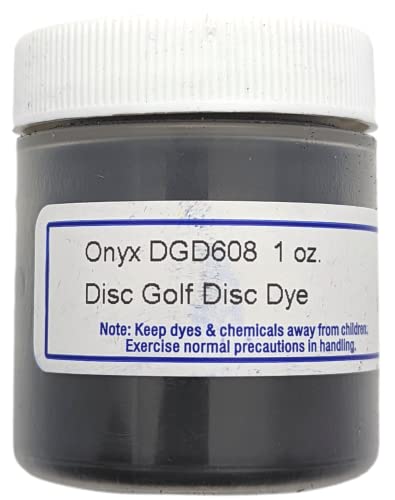 Pro Chemical Disc Golf Dye | Black Dye | Choose Your Color | Create Beautiful Disc Golf Dyes | 1oz Containers | Dye Disc Golf Discs Your Favorite Colors | Tie Dye Disc Golf Powder (Onyx DGD608)
