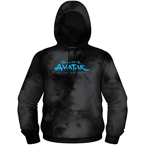 Mad Engine Avatar The Last Airbender Panels Pull Over Hoodie Sweatshirt Black