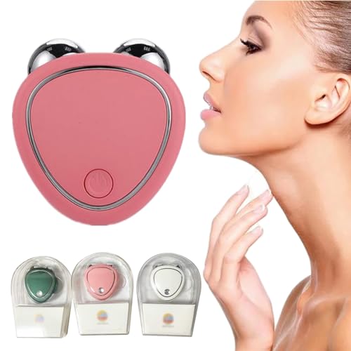 Levantamiento Facial Con Microcorriente Antiarrugas, Microcurrent Facial Device, Microcurrent Face Lift Machine, Dispositivo De Rejuvenecimiento Facial Con Microcorriente (Pink)