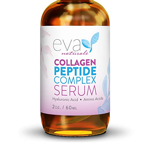 Collagen Peptide Serum - Anti Aging Collagen Serum for Face, Skin Brightening, Reduces Fine Lines & Wrinkles, Heals and Repairs Skin, Microneedling Serum with Hyaluronic Acid (2 oz)