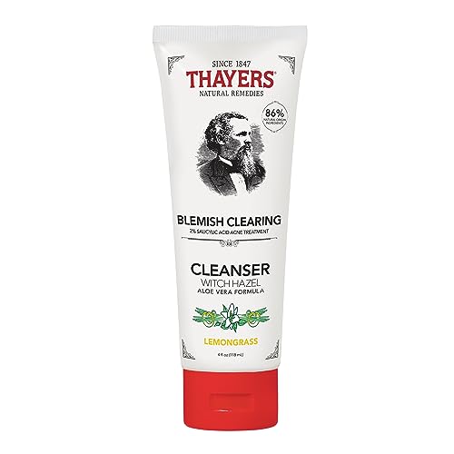 THAYERS Witch Hazel Blemish, White, Cleanser, Lemon, 4 Fl Oz