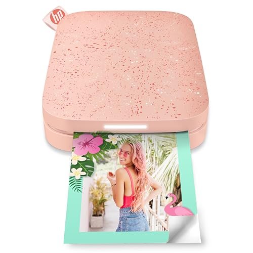 HP Sprocket 2x3' Instant Smartphone Photo Printer - Portable Color Wireless Mobile Printer - Zink Sticky-Back Photos - Print from Compatible iOS & Android Devices with Bluetooth w/Fun App - Pink