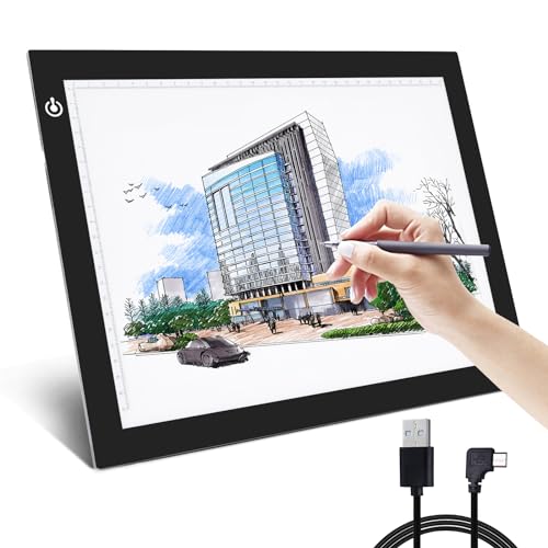 NXENTC A4 Tracing Light Pad, Ultra-Thin Tracing Light Box USB Power Artcraft Tracing Light Table for Artists, Drawing, Sketching, Animation