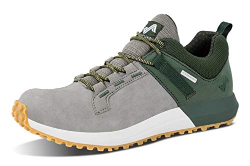 Forsake Range Low – Men’s Waterproof Leather Approach Sneaker (11.5 D(M), Olive/Grey)