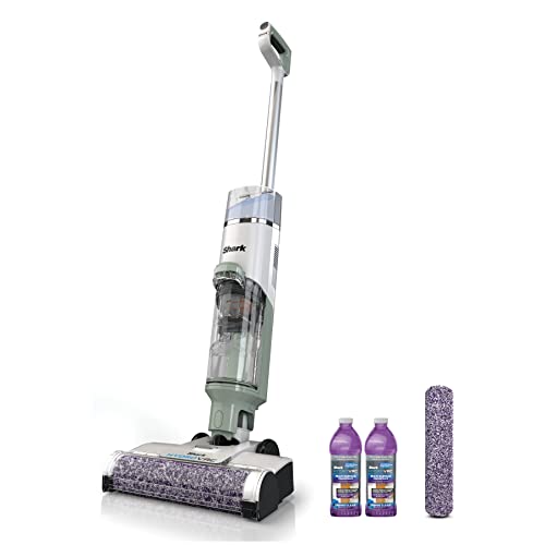 Shark AW302 HydroVac Cordless Pro XL 3-in-1 Vacuum, Mop & Self-Cleaning System with 2 Antimicrobial Brushrolls* & 2 Solutions for Multi-Surface Cleaning, for Hardwood, Tile, Area Rug & More, Tea Green