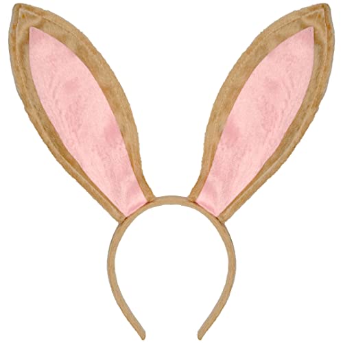Funcredible Easter Mellow Bunny Ears Headband - Rabbit Ears Headband - Easter Bunny Costume Accessories - Bendable Bunny Ears for Kids and Adult