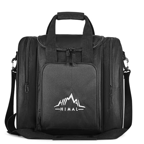 Himal Bowling Bag for Single Ball - Bowling Ball Tote Bowling Bag with Padded Ball Holder - Fits Bowling Shoes Up to Mens Size 14