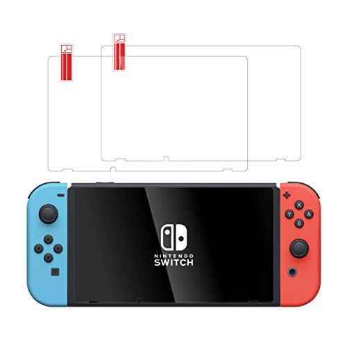 TALK WORKS Screen Protector Compatible with Nintendo Switch Lite - Scratch, Crack, and Shatter Resistant-Ultra-Thin HD Touchscreen Tempered Glass, See-Through Cover & Easy Installation (Pack of 2)