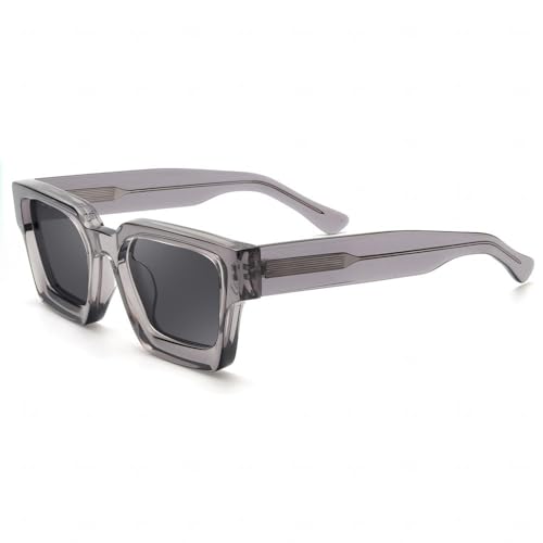 Baililai Unisex Polarized Sunglasses Trendy Sunglasses Men/Women 100% UV blocking (grey)