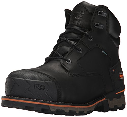Timberland PRO mens Boondock 6 Inch Composite Safety Toe Waterproof Industrial Work Boot, Black Full Grain Leather, 13 US