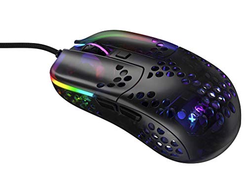 XTRFY MZ1 - Superlight Gaming Mouse - Wired with State-of-The-Art Pixart 3389 Sensor - Optimal Aim Through Unique Shape - Adjustable RGB Backlight - Zy’s Rail Edition