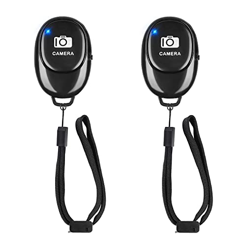 Phone Camera Remote Control(2 Pack) for Photos & Videos, Wireless Camera Remote Shutter Clicker Compatible with iPhone/Android Phone/iPad/Tablets with Adjustable Wrist Strap