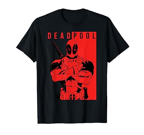 Marvel Deadpool Two-Toned Portrait Graphic T-Shirt T-Shirt