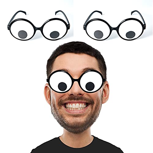 dodococa 3 Pieces Funny Eye Glasses Funny Costume Eye Glasses Giant Googly Eyes Glasses Googly Glasses For A Fun Party (3 pack)