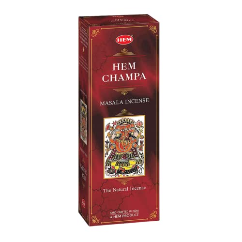 HEM Champa Masala Incense Sticks Pack of 120 Count | Aromatherapy Incense for Air Purifier, Meditation & Spiritual Environment | Gift Set - (301 gm Each)