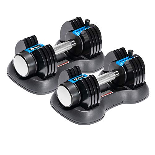 Lifepro Adjustable Dumbbells - 15Lb 25Lb 43Lb 55Lb 90Lb 6in1 Dumbbells Adjustable Weight, Compact Quick Adjustable Dumbbells set/single for Full Body Exercise & Fitness Home Gym