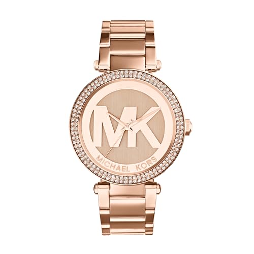 Michael Kors Parker Three-Hand Rose Gold-Tone Stainless Steel Women's Watch (Model: MK5865)