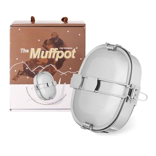 The Original MuffPot Exhaust Food Warmer for Motorsports Vehicles. Snowmobile, ATV, UTV, and Motorcycles