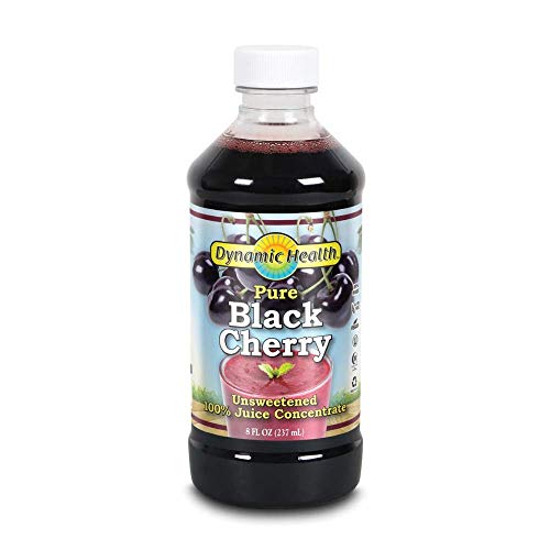Dynamic Health 100% Pure Black Cherry Juice Concentrate, No Additives, Antioxidant, Urinary Tract & Joint Support, 8 Fl oz