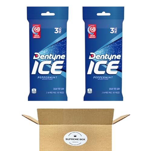 Dentyne Ice Sugar-Free Gum, Peppermint, 48 Count - Pack of 2 (96 ct in total)